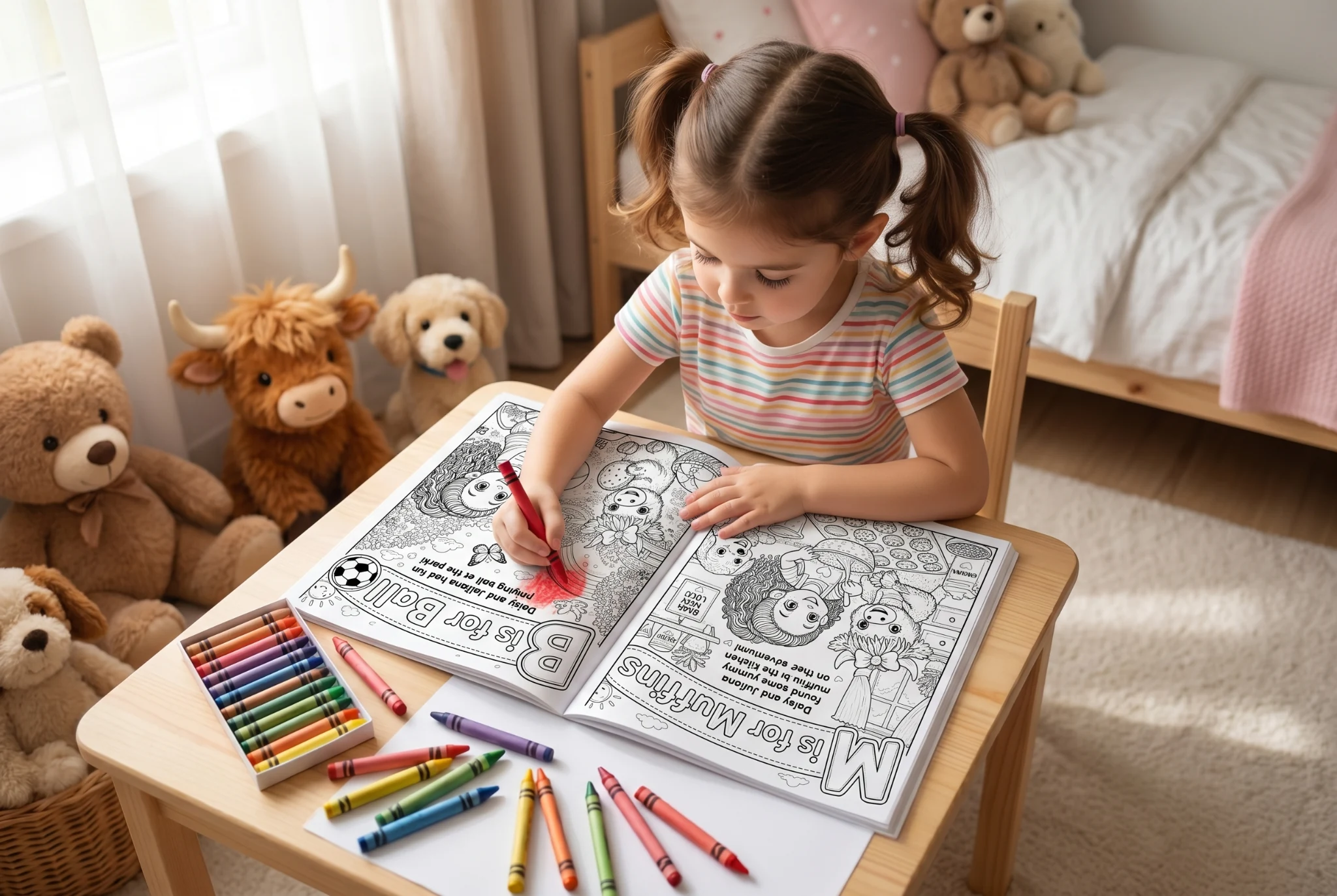 Learning takes shape with crayons, wonder and joy.